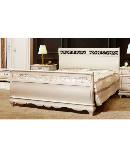 Кровать высокое изножье 160*200 Bianco Модеро